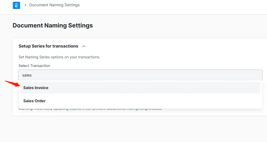 ERPNext销售发票编号按天重置